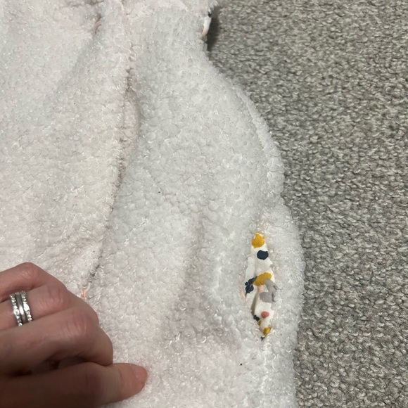Off White Sherpa Vest with Ears on hood. Size 2t EUC - Picture 4 of 6